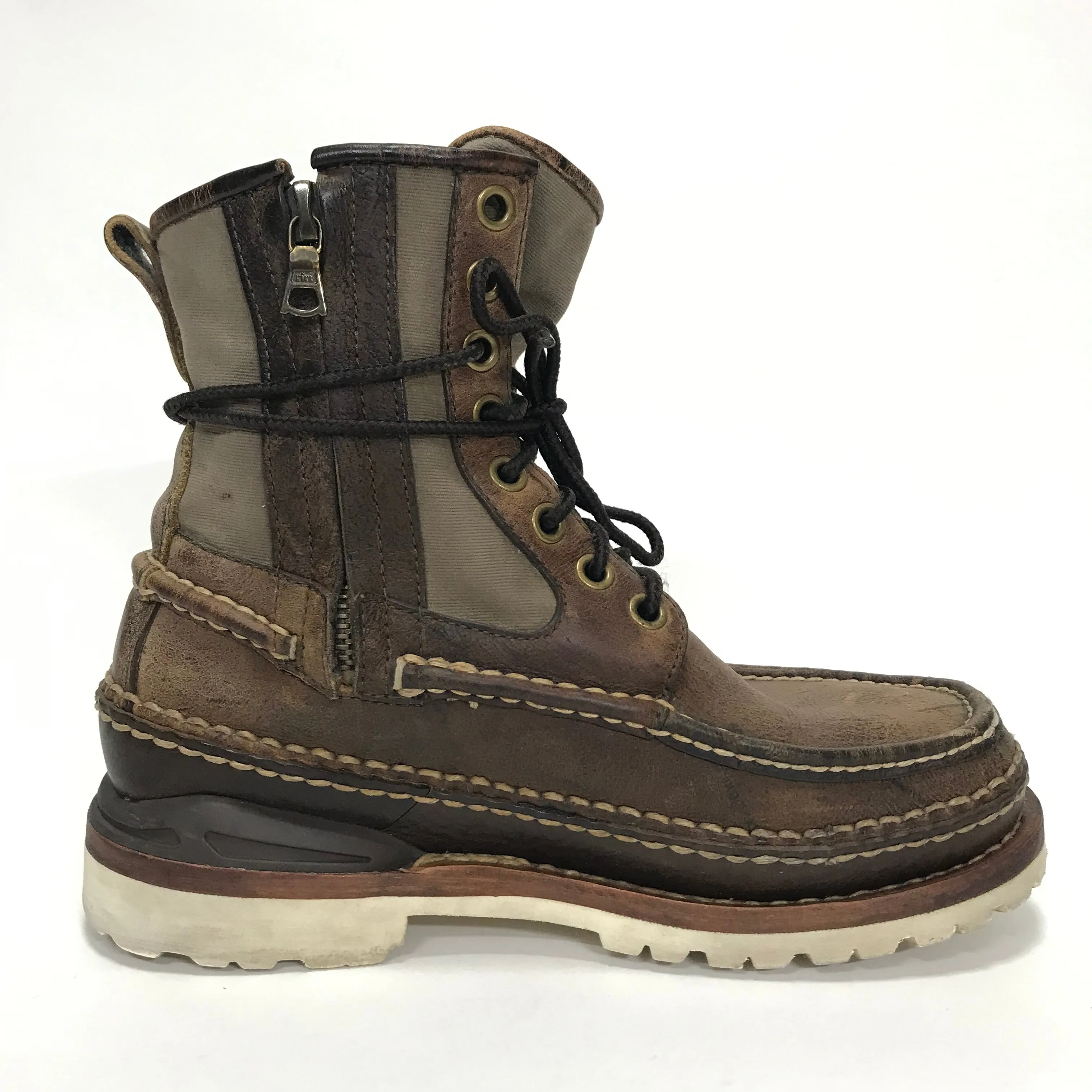 [8.5] Visvim 11SS Grizzly Boots Mid Folk Dk Brown