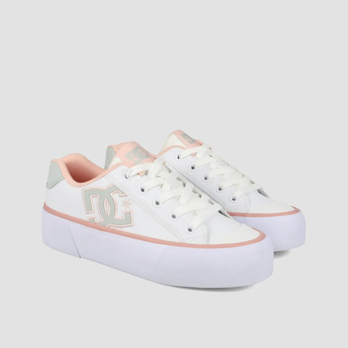 DC Chelsea Platform Shoes - Grey/Blushing Bride - Womens