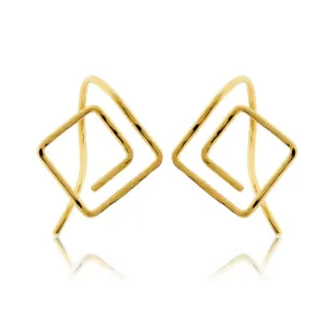 Endless Hammer Square Dangle Earrings
