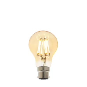Endon 93029 B22 LED filament GLS 1lt Accessory Amber glass 6W LED B22 Warm White