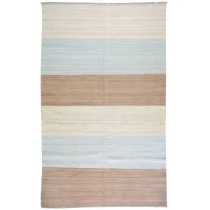 Hand-Woven Afghan Tribal Modern Kilim Handmade Wool Rug (Size 4.11 X 7.10) Brral-4155