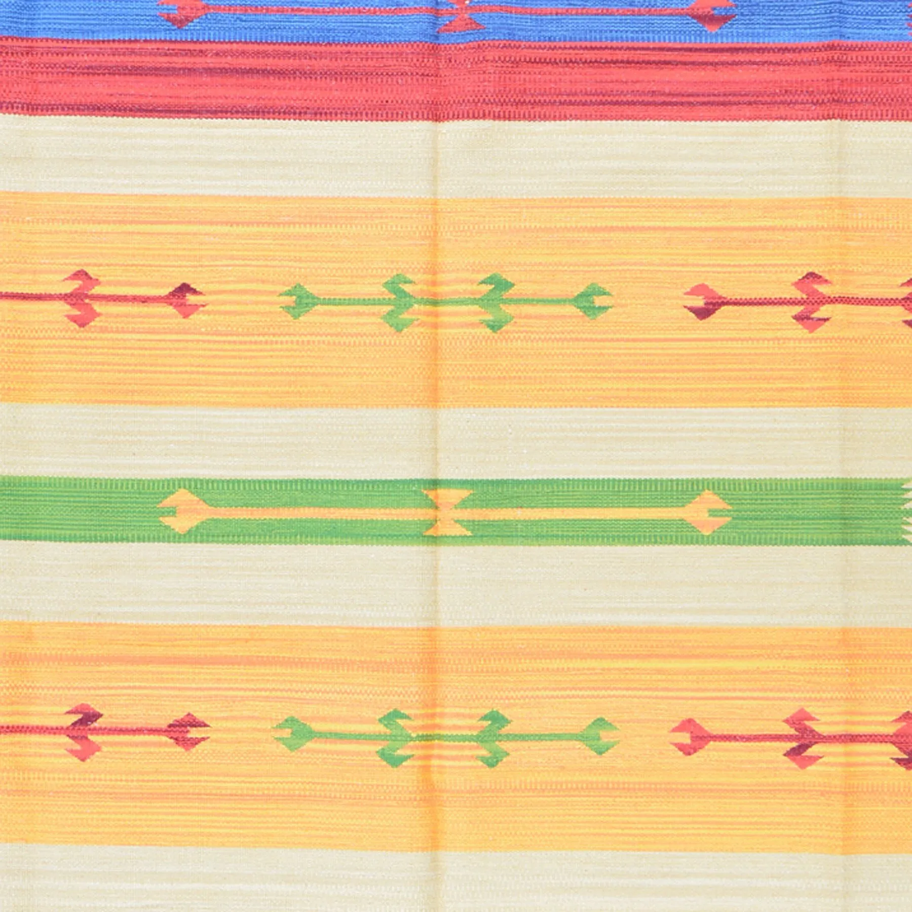 Hand-Woven Cotton Kilim Southwestern Design Rug (Size 6.0 X 9.0) Brral-4098