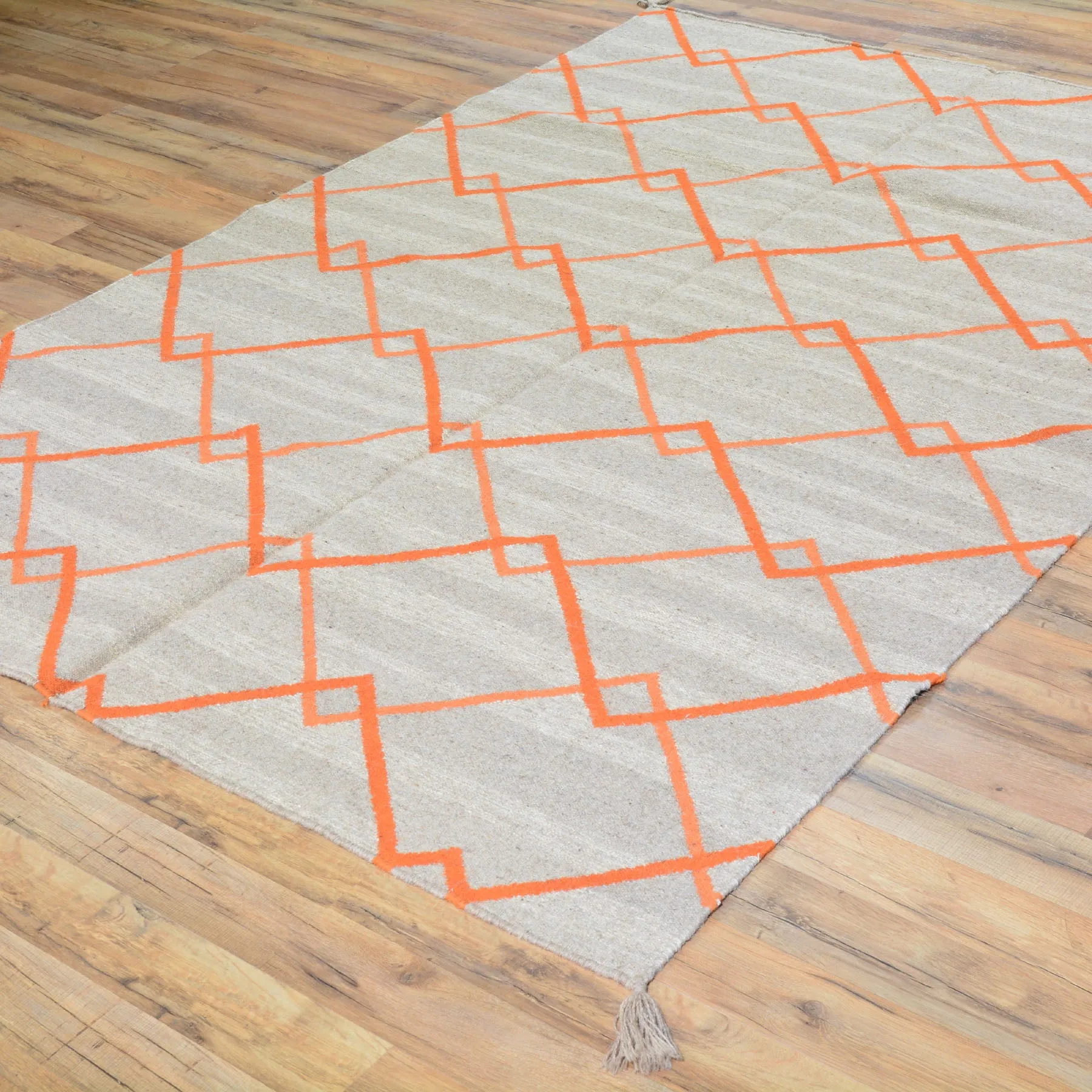 Hand-Woven Flatweave Reversible Kilim Dhurrie Wool Rug (Size 5.0 X 7.1) Brral-3807