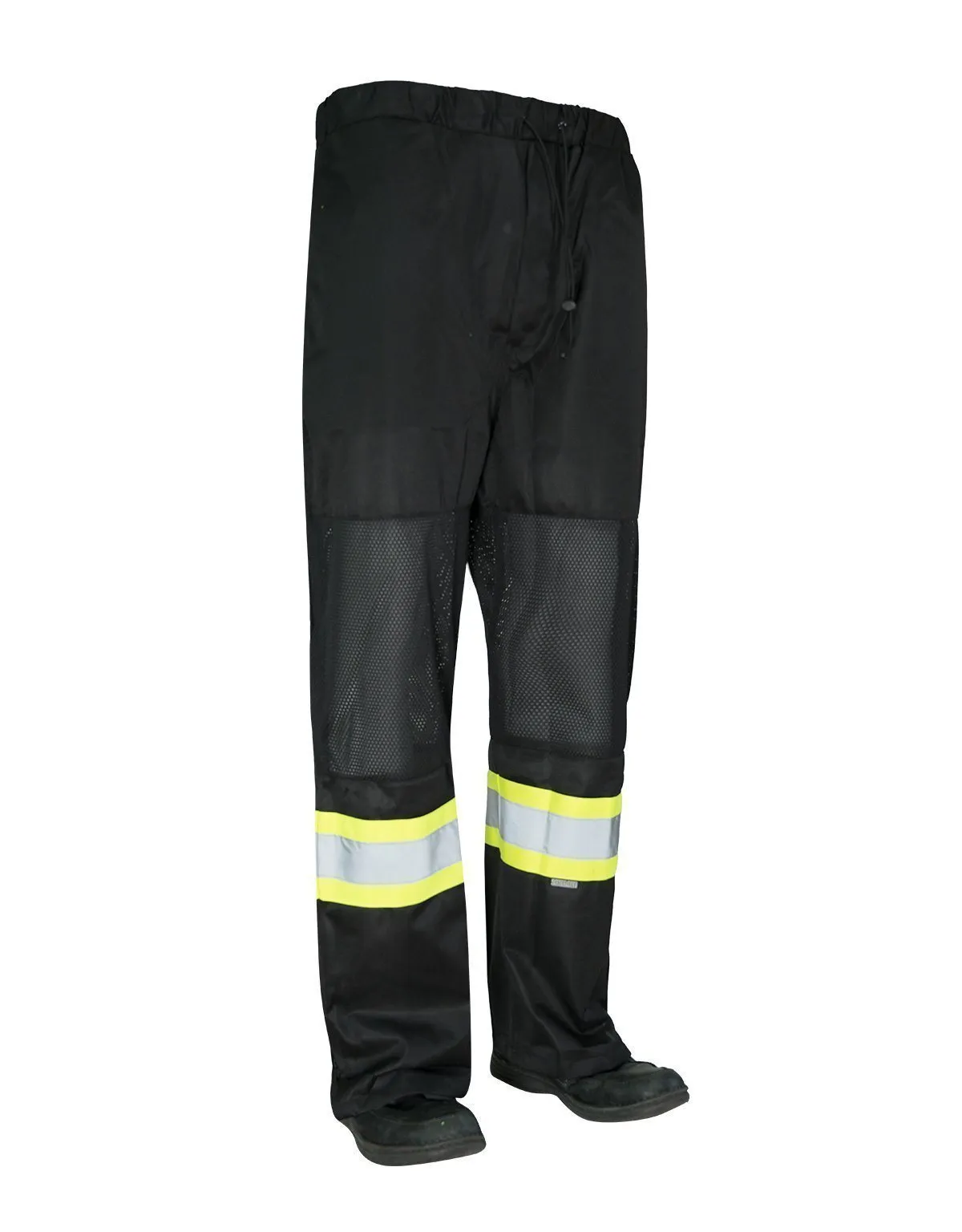 Hi Vis Safety Tricot Traffic Pants with Vented Legs and Elastic Waist