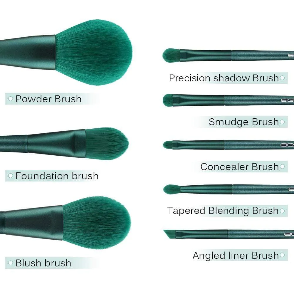 JADE SERIES - 8 PCS JADE GREEN BRUSH KIT WITH BAG
