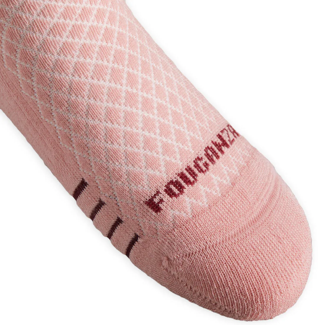 Kids' Horse Riding Socks SKS 500 - Light Pink/Plum Graphic Designs