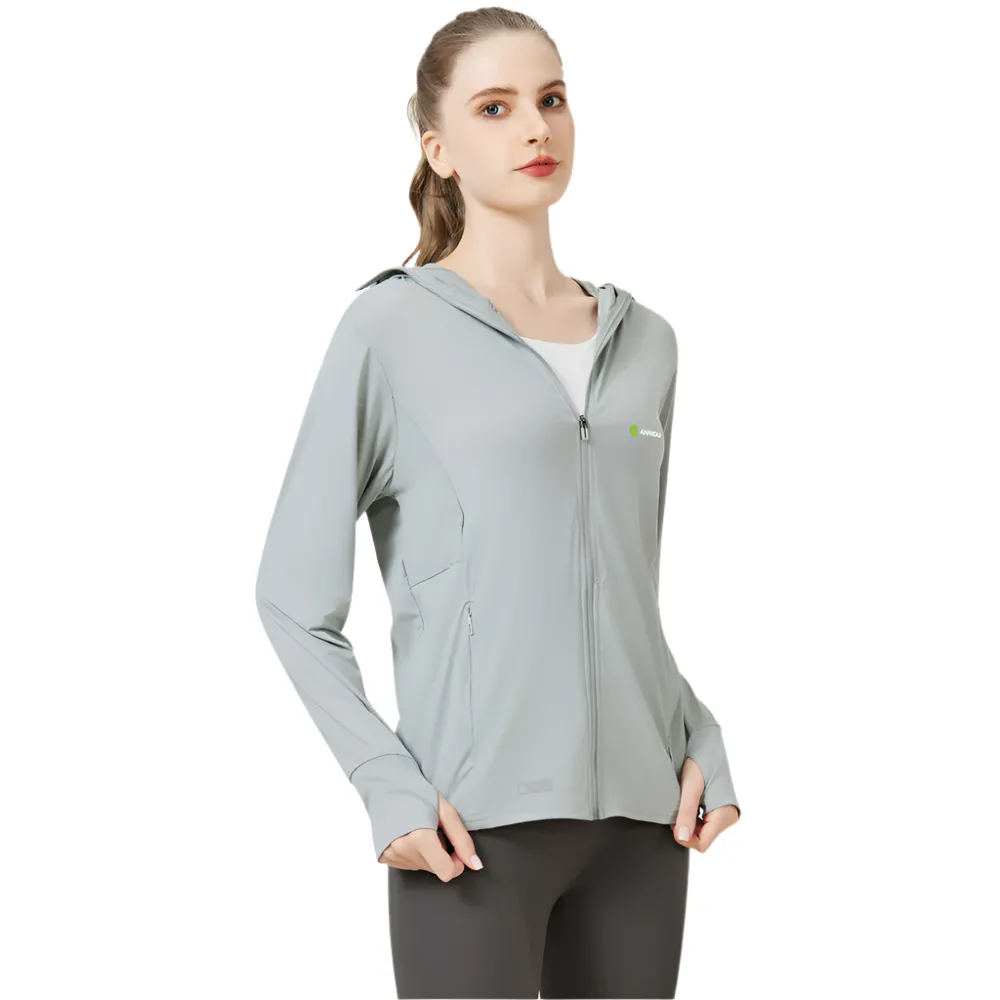 Raw Yarn Ice Silk Hooded Sun Protection Jacket