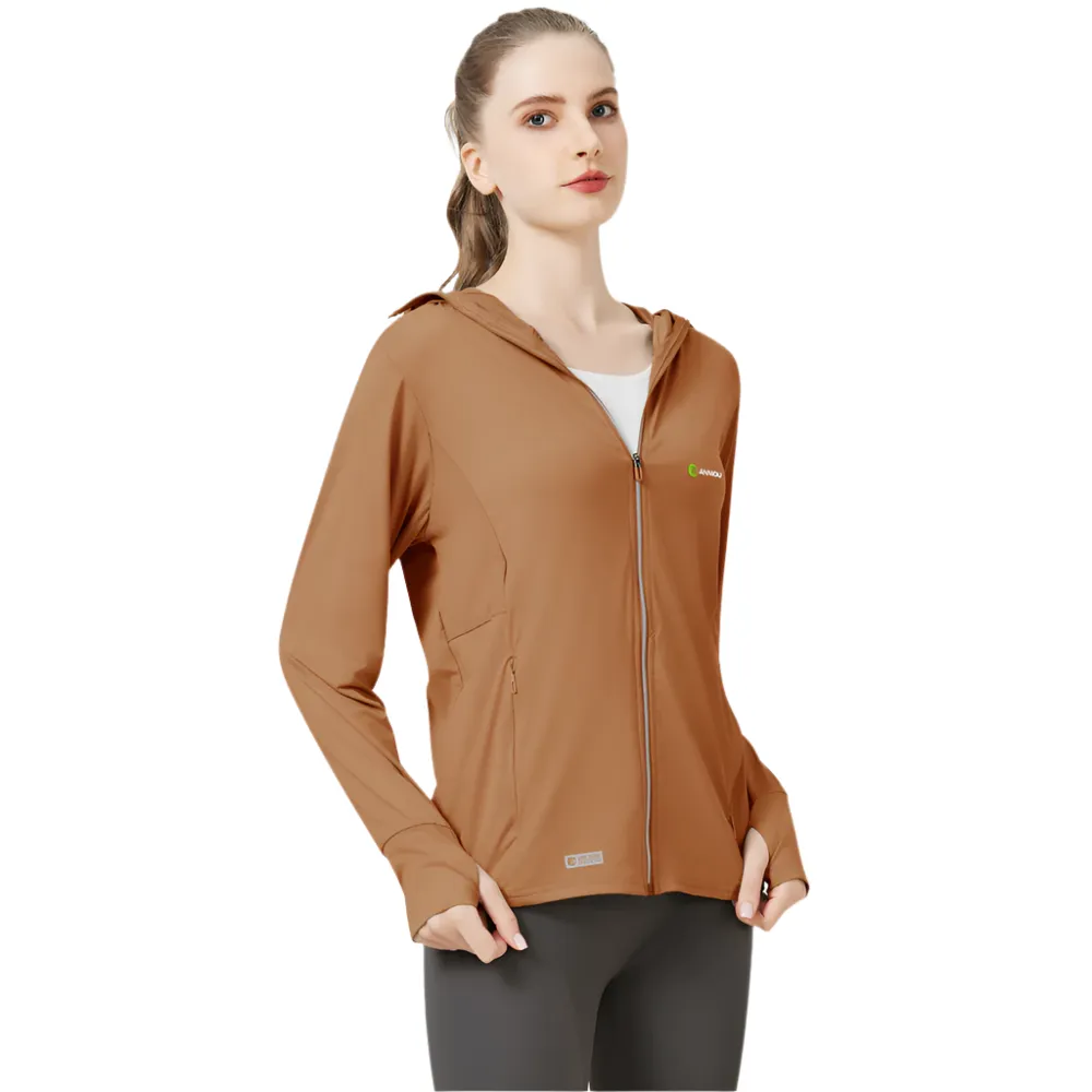 Raw Yarn Ice Silk Hooded Sun Protection Jacket