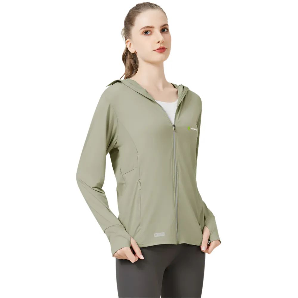 Raw Yarn Ice Silk Hooded Sun Protection Jacket