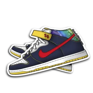 SB Dunk Mid "Tie Dye" Sneaker Sticker