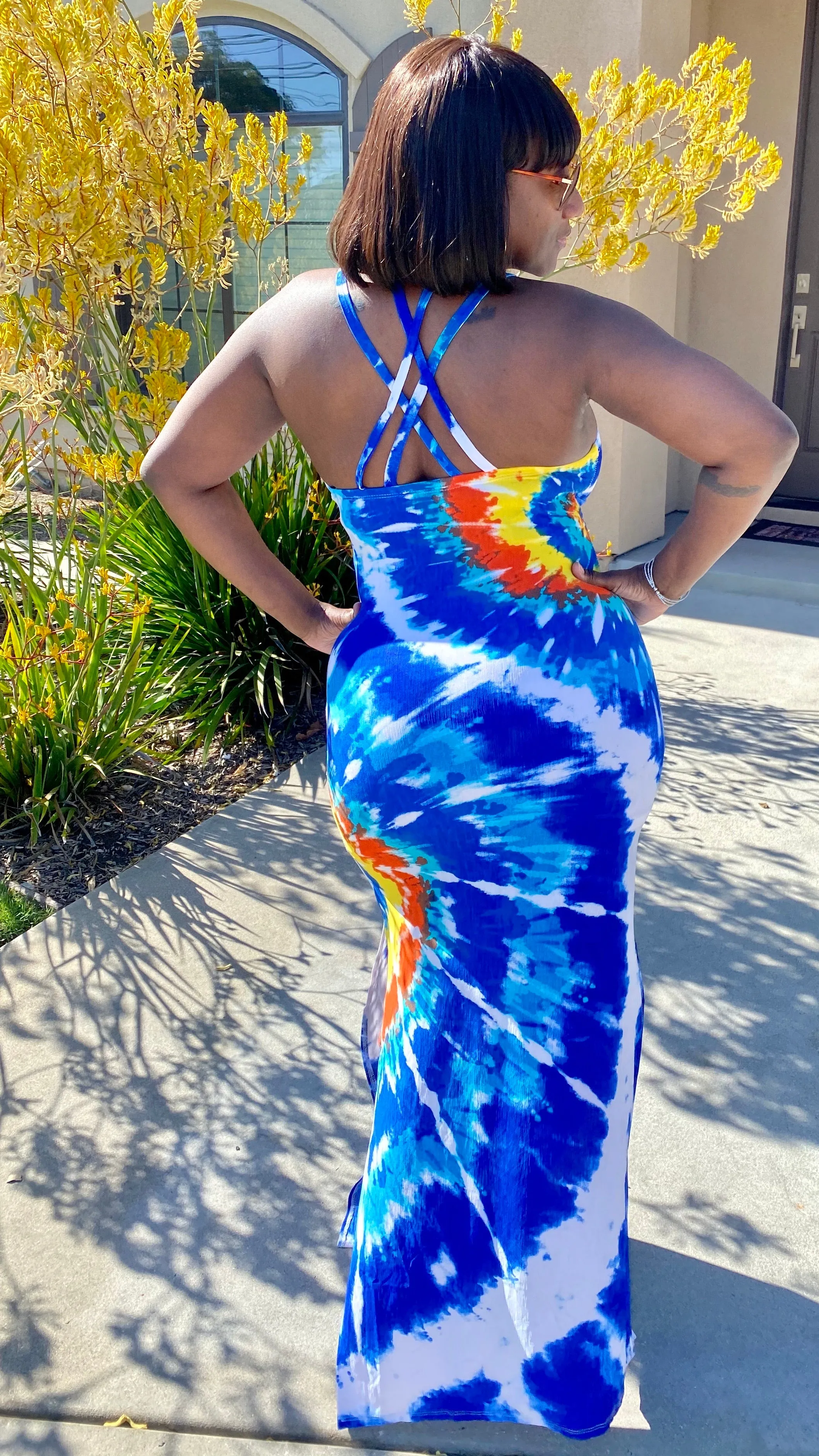 Summer Vibes Tie Dye Maxi Dress