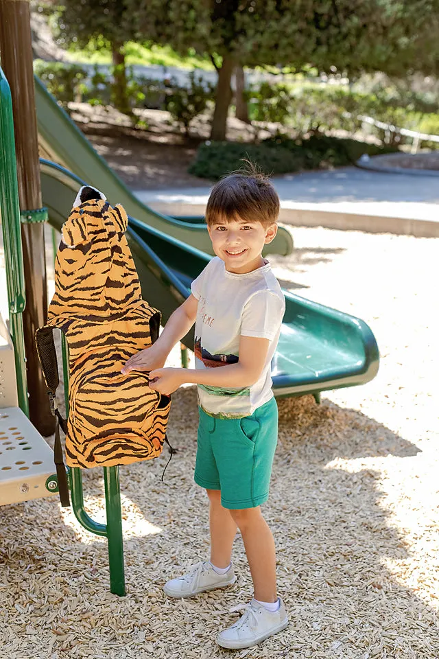 Tiger - Little Kids Backpack with Detachable Hood