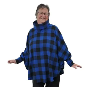 WOMEN'S COWL SWANCHO BUFFALO CHECK BLUE