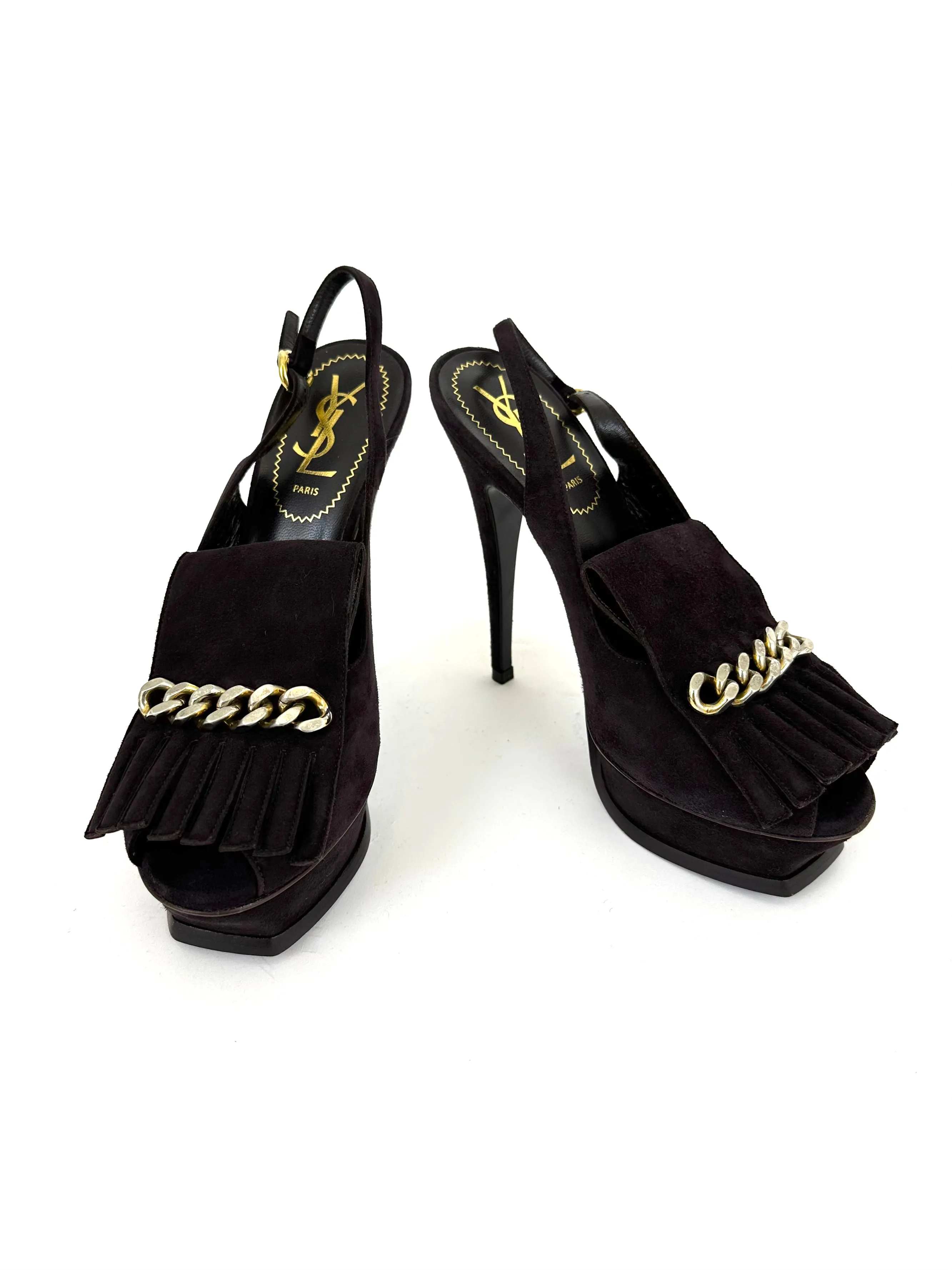 Yves Saint Laurent Tribute Fringe Chain Platforms*